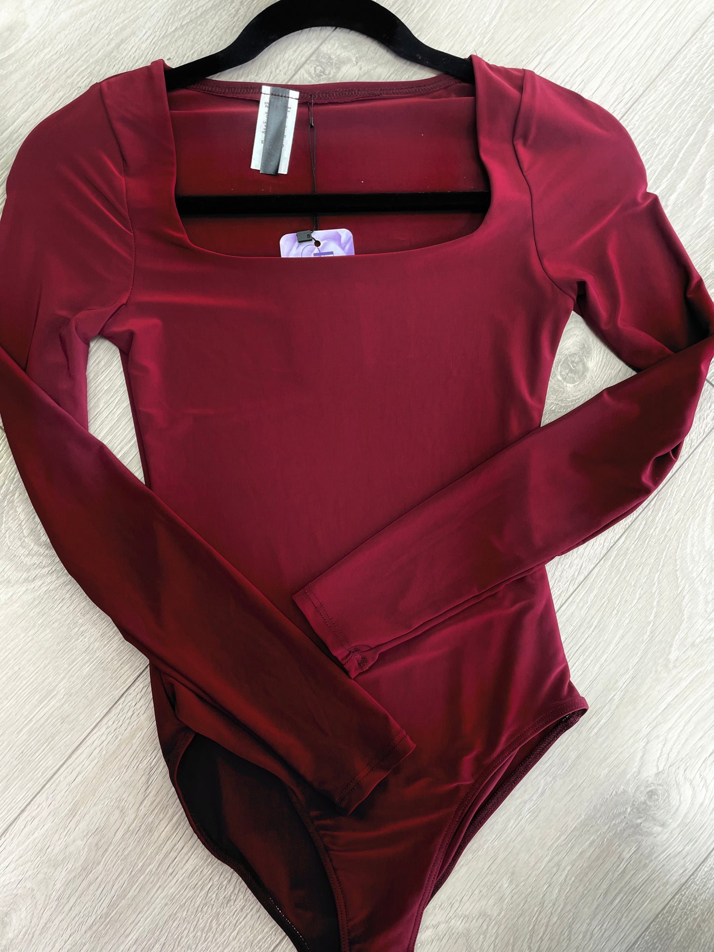 Long Sleeve Square Neck Bodysuit