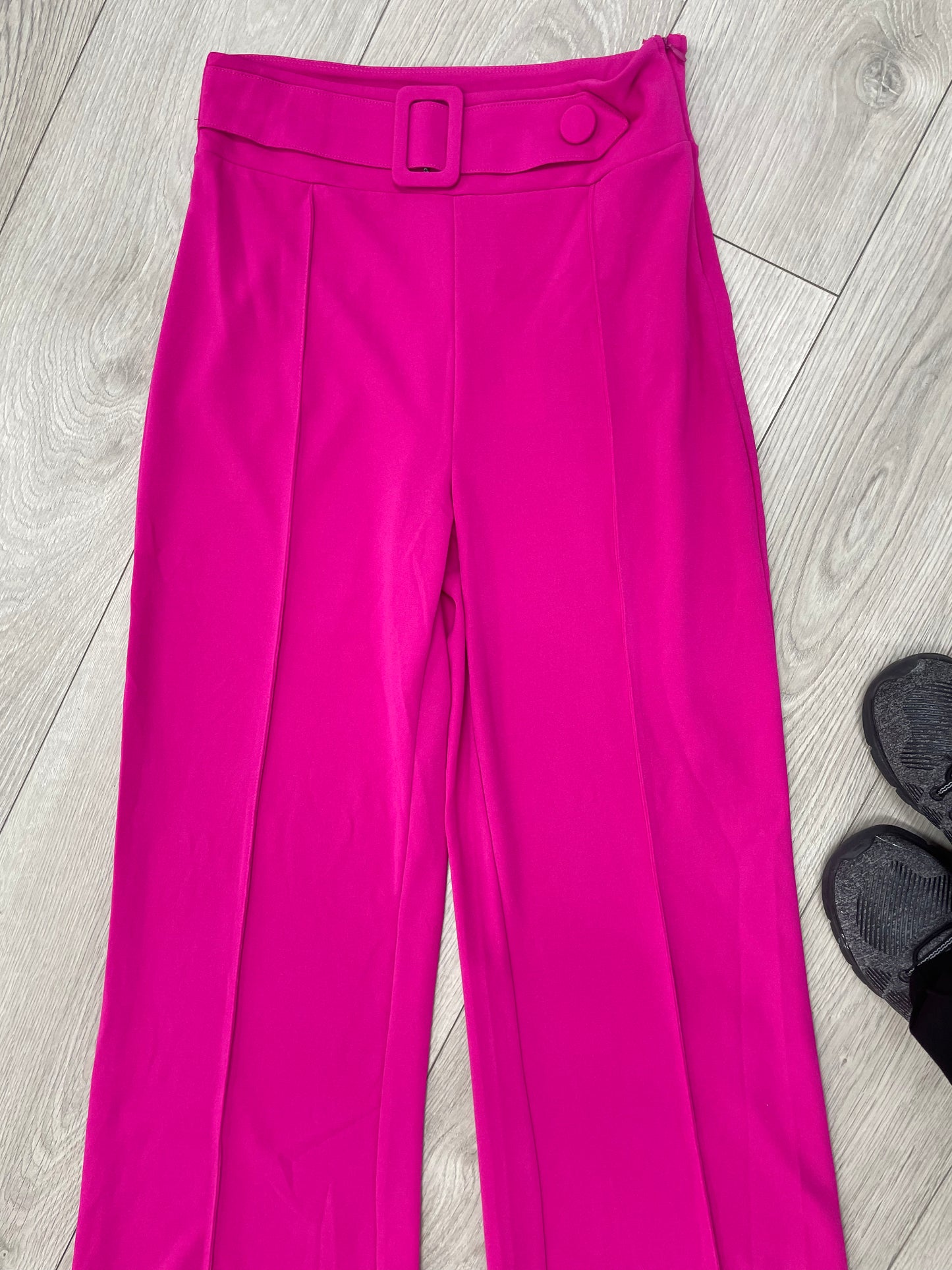 Wide Leg Pants With Belt