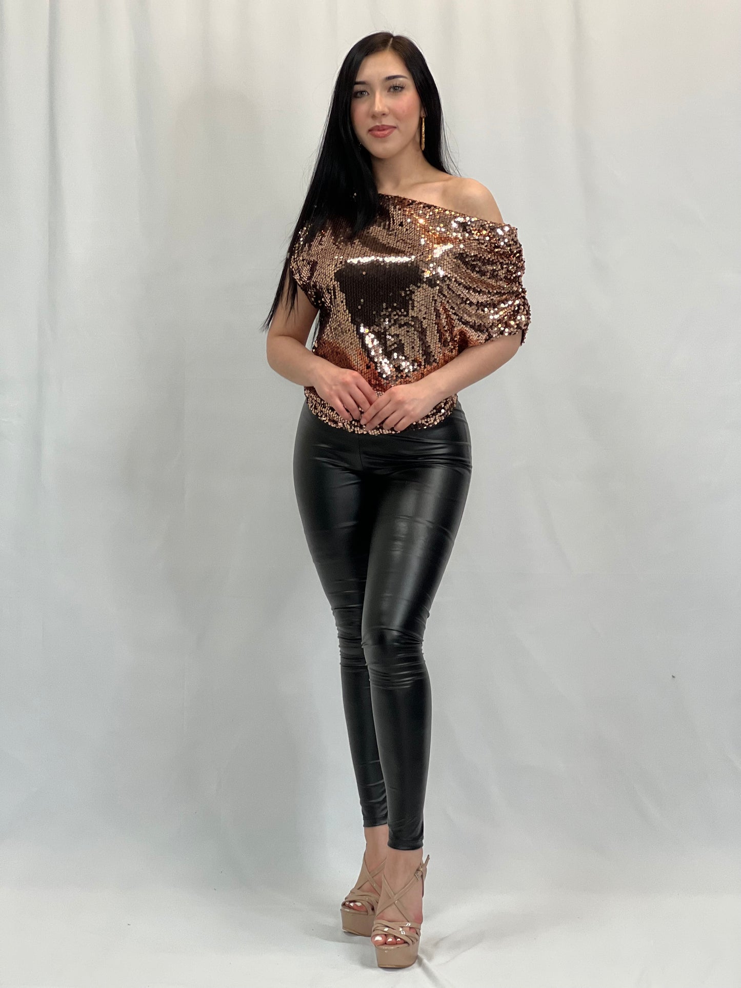 Sequin Off Shoulder Blouse