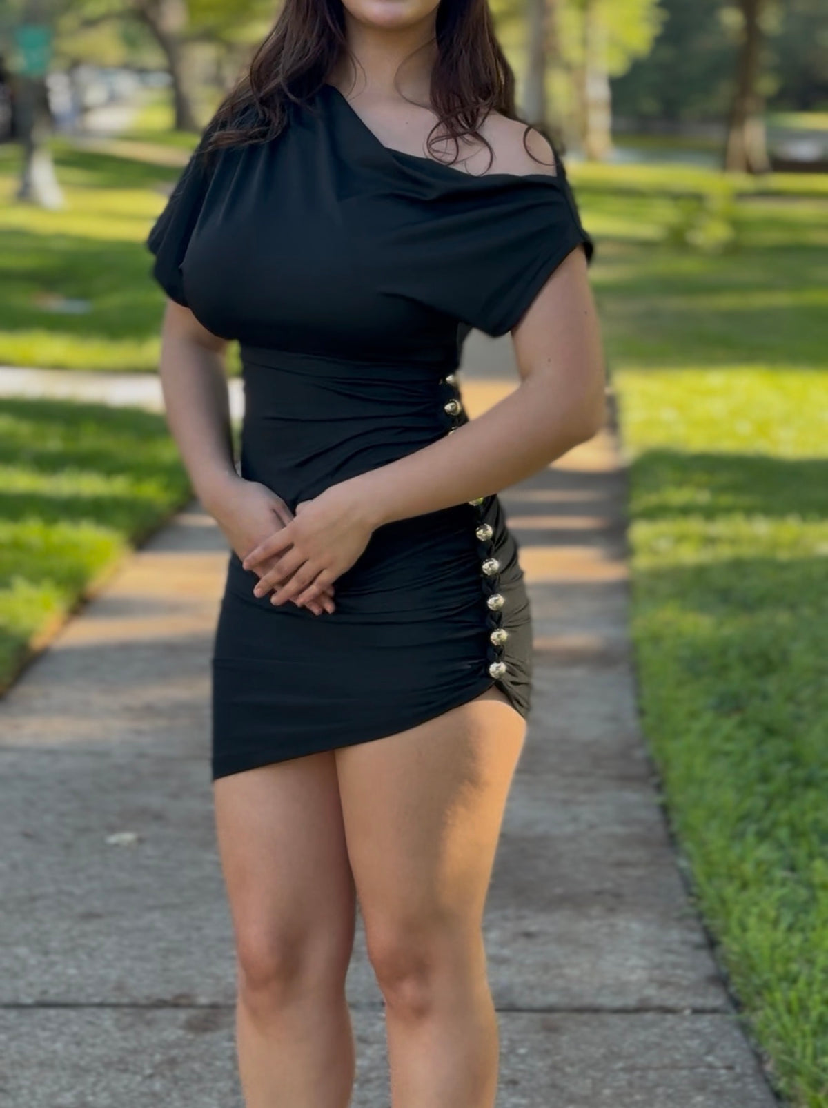 Midnight muse Ruches Mini Dress