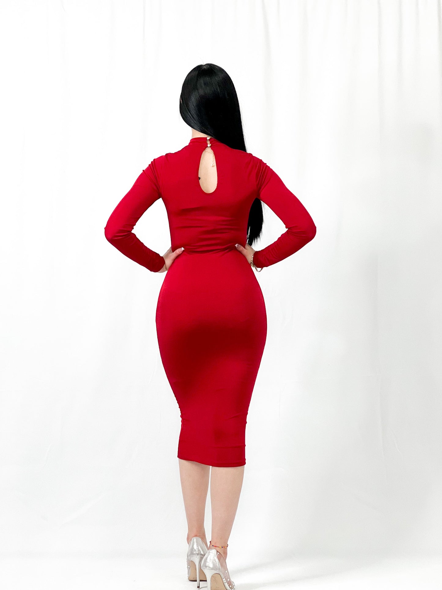 Long Sleeves Midi Dress