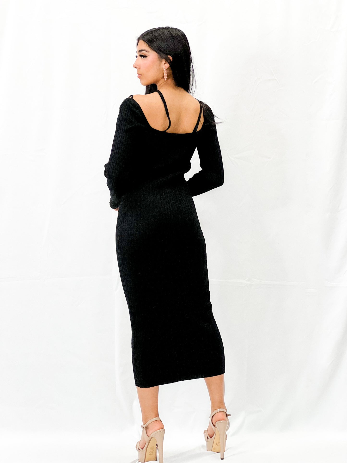 Ribbed Bodycon Sweater Dress
