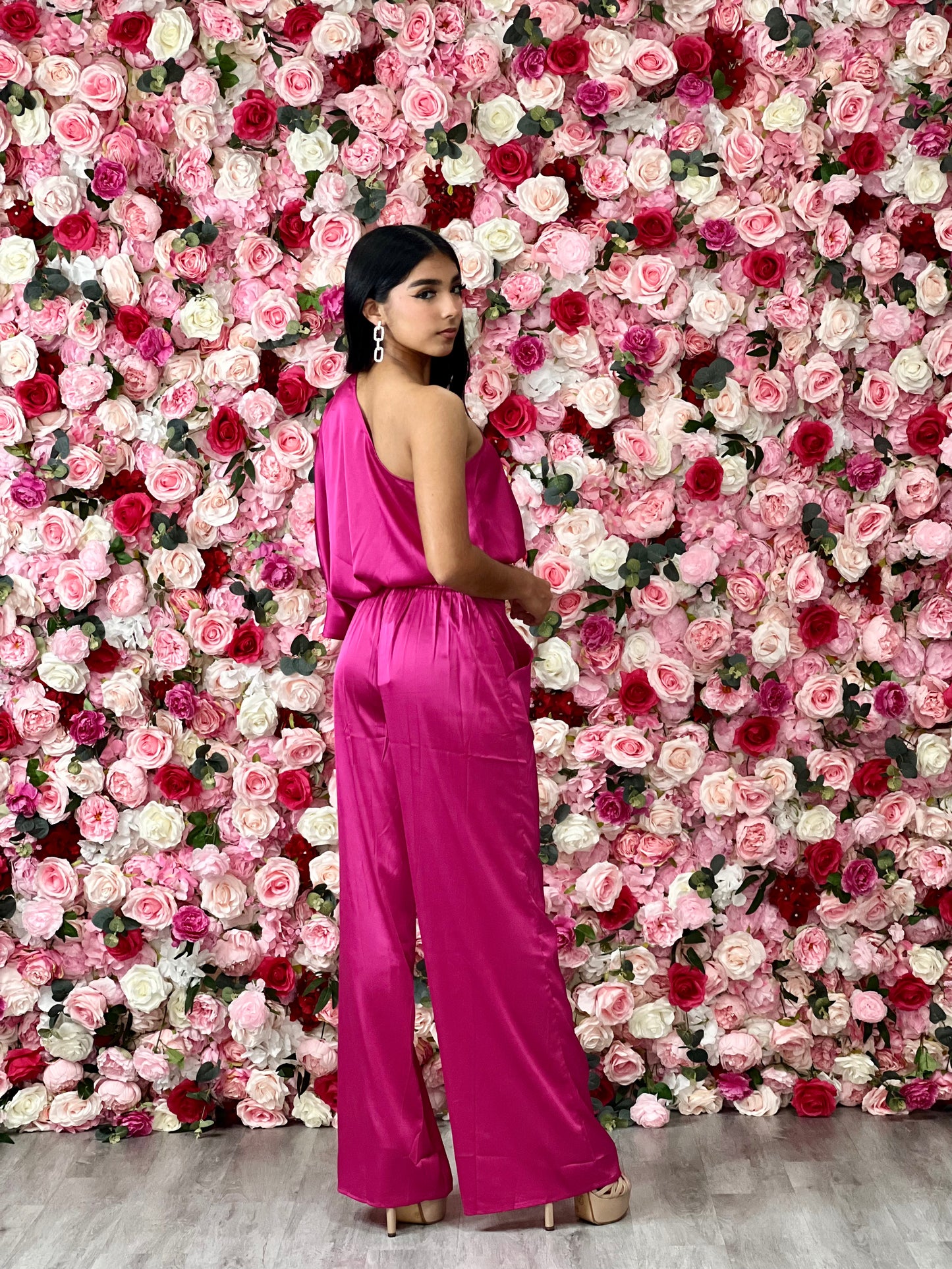 Satin Off Shoulder Matching Set