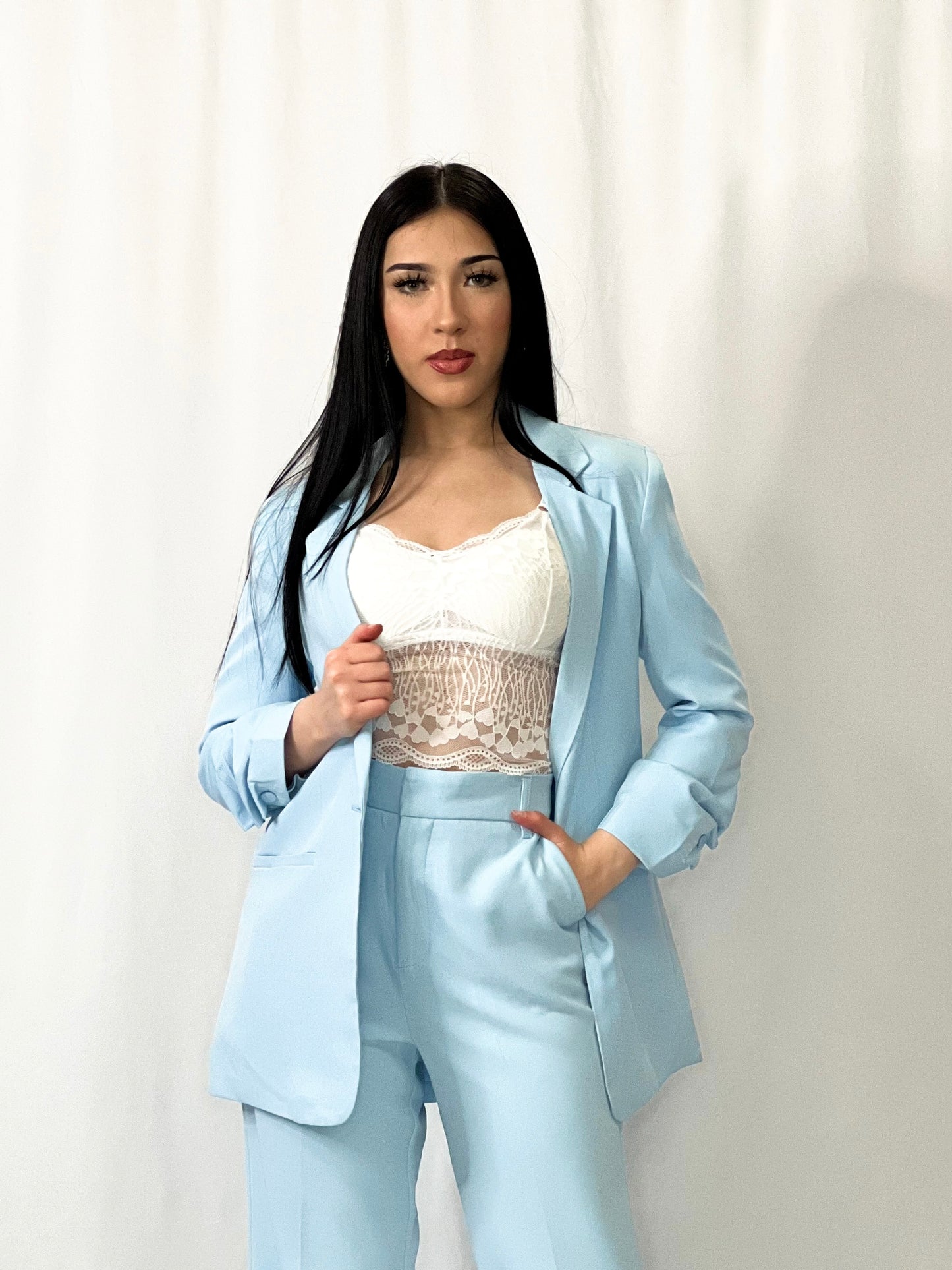 Casual Blazers Open Front Long Sleeve