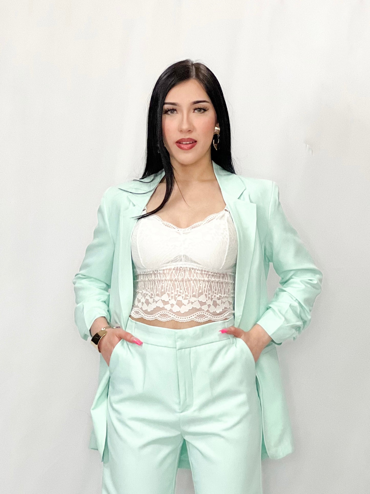 Casual Blazers Open Front Long Sleeve