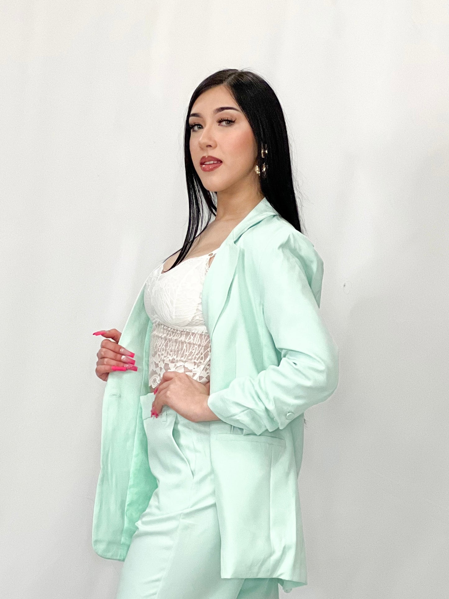 Casual Blazers Open Front Long Sleeve