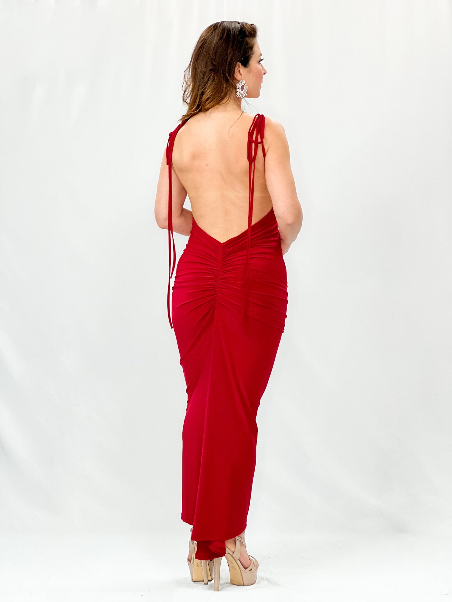 Deep Open Back Maxi Dress