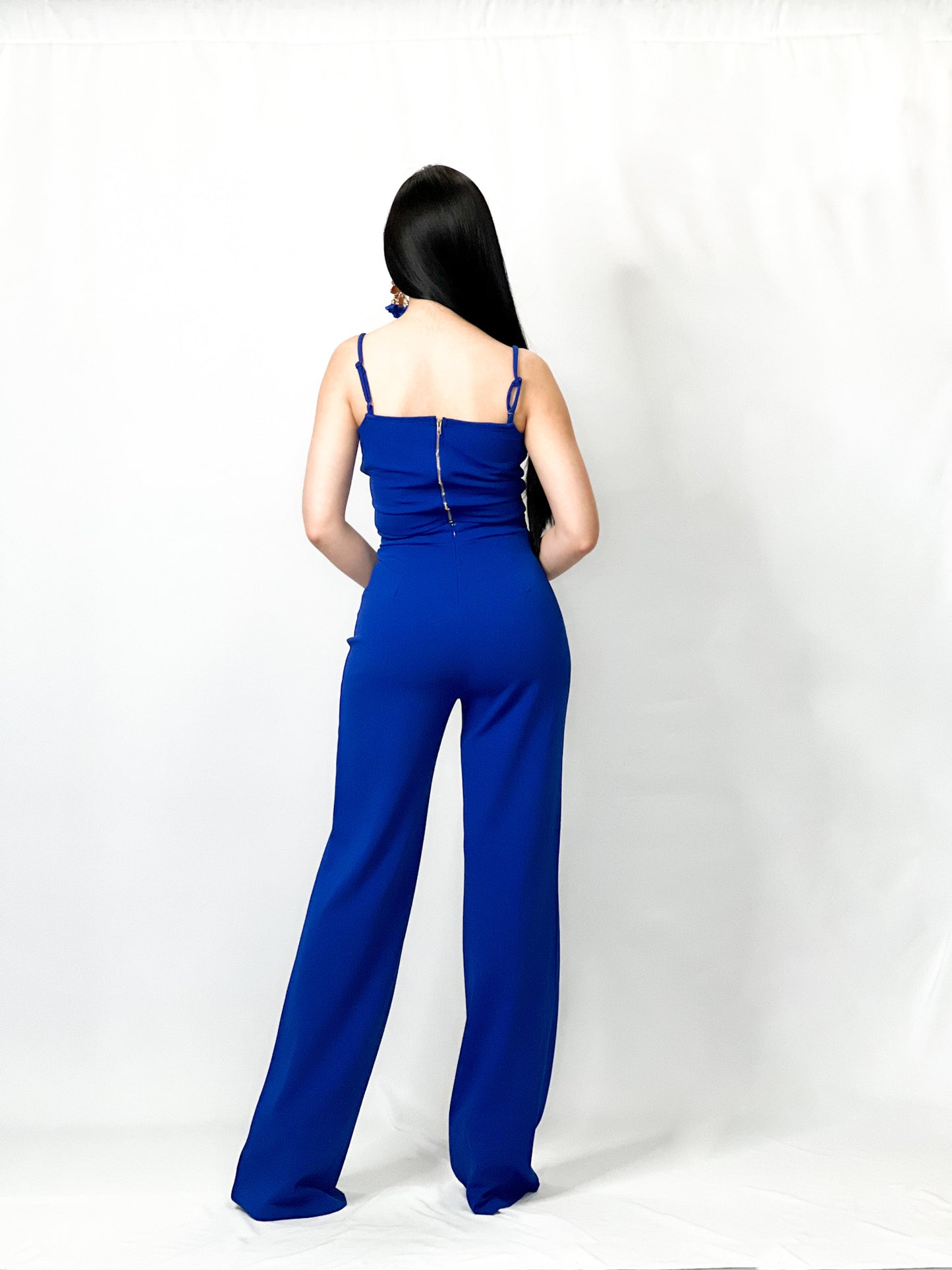 Metal Chain Top And Blue Pants