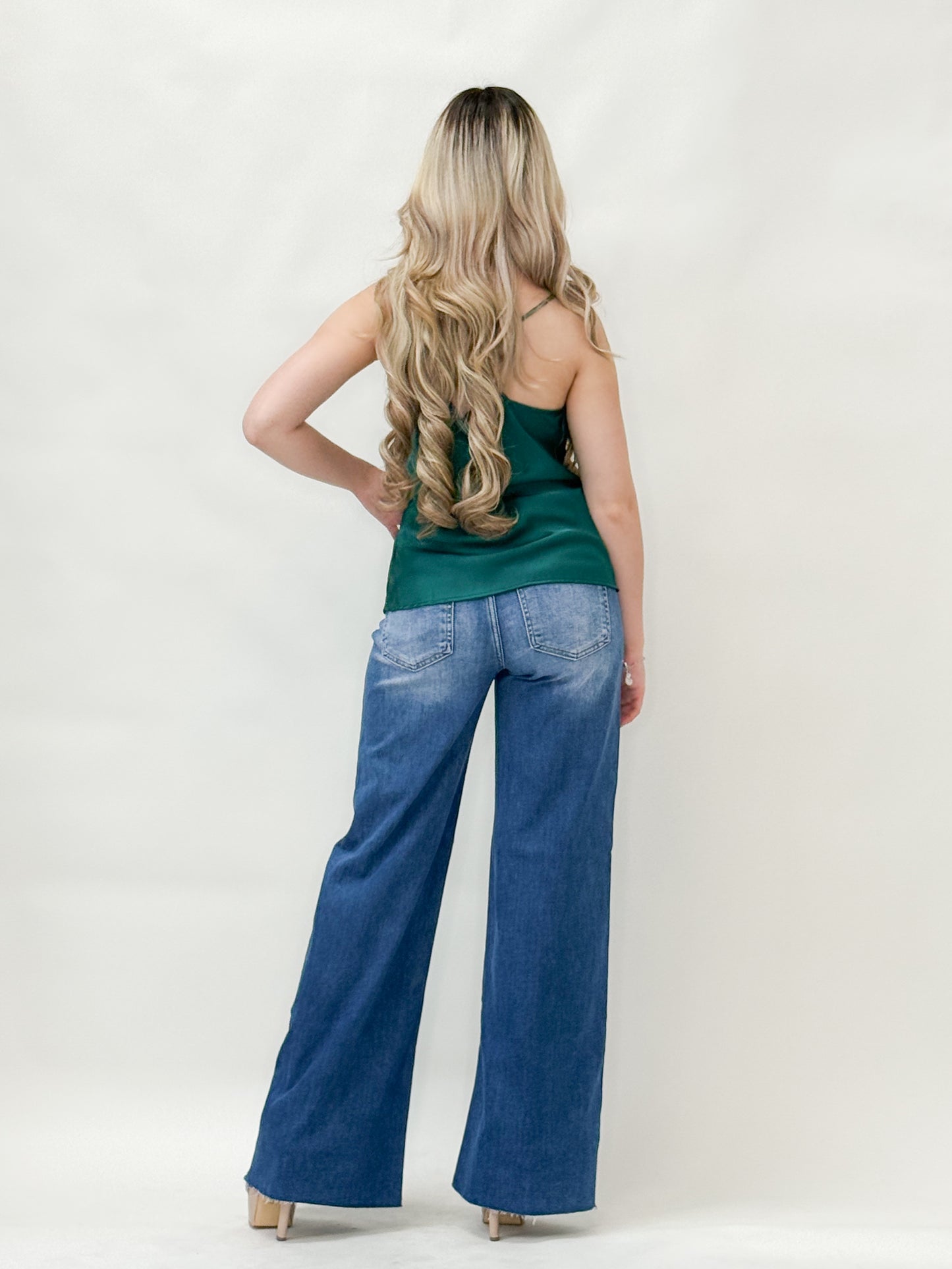 High-Waisted Wide-Leg Jeans