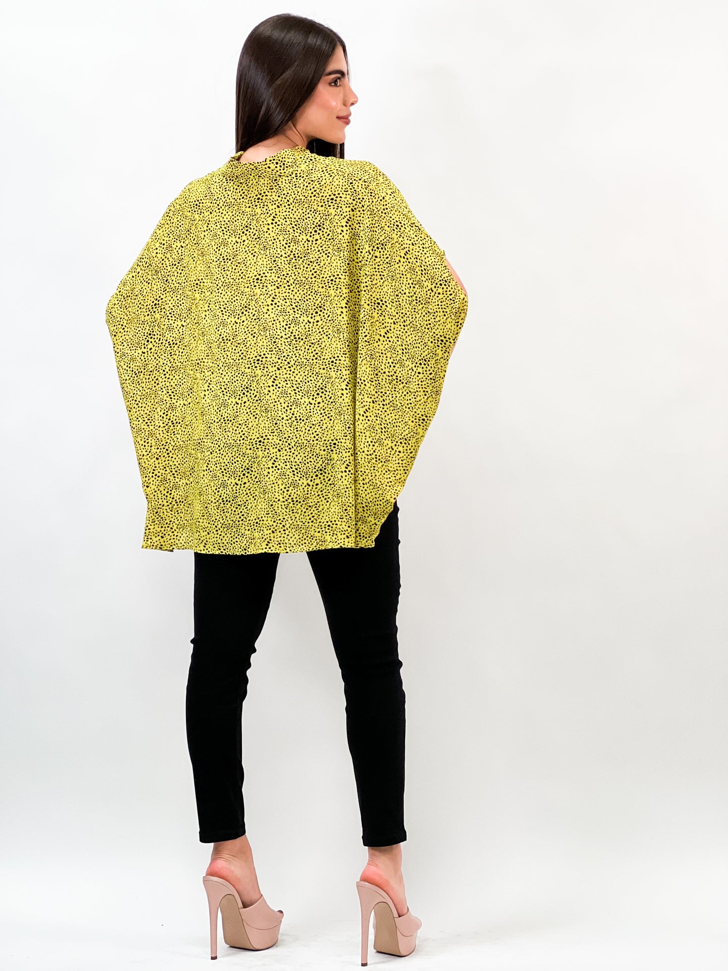 Poly Silk Surplice Caftan Tops