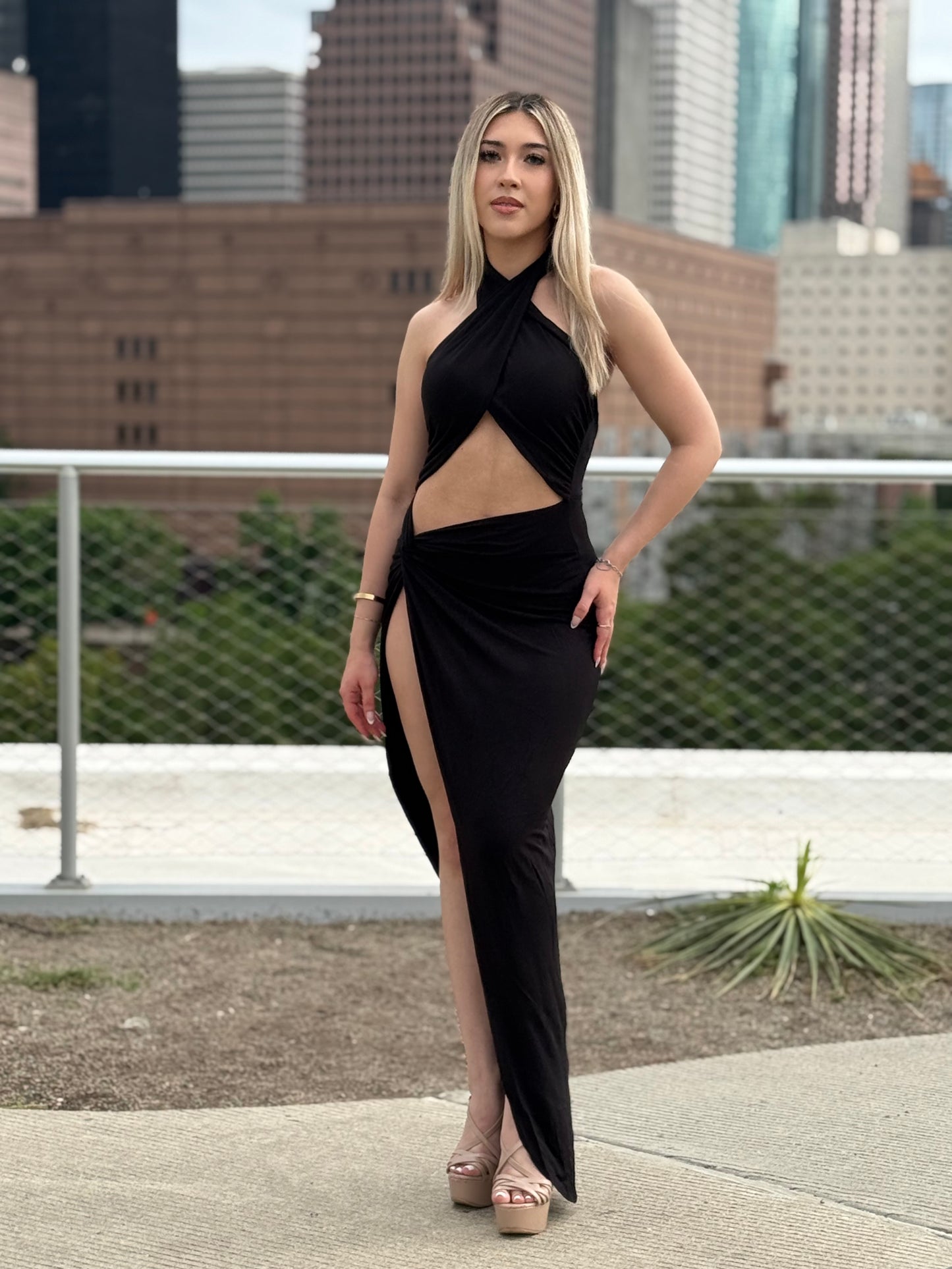 Midnight Muse Cutout Maxi Dress