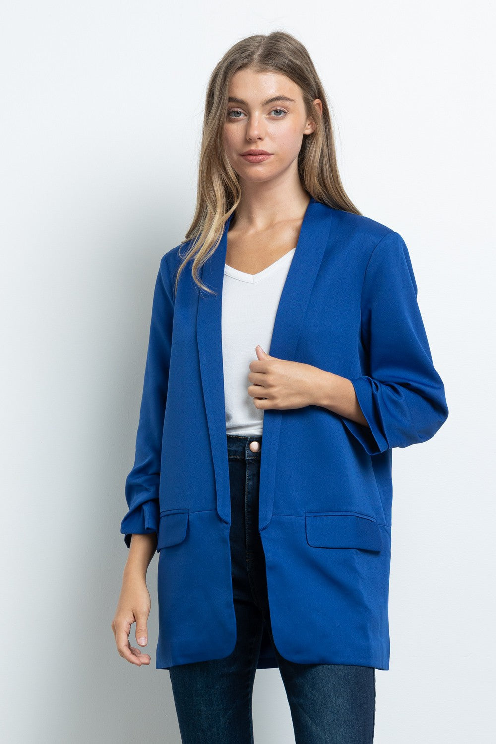 Overside Sleeve Shirring Jacket