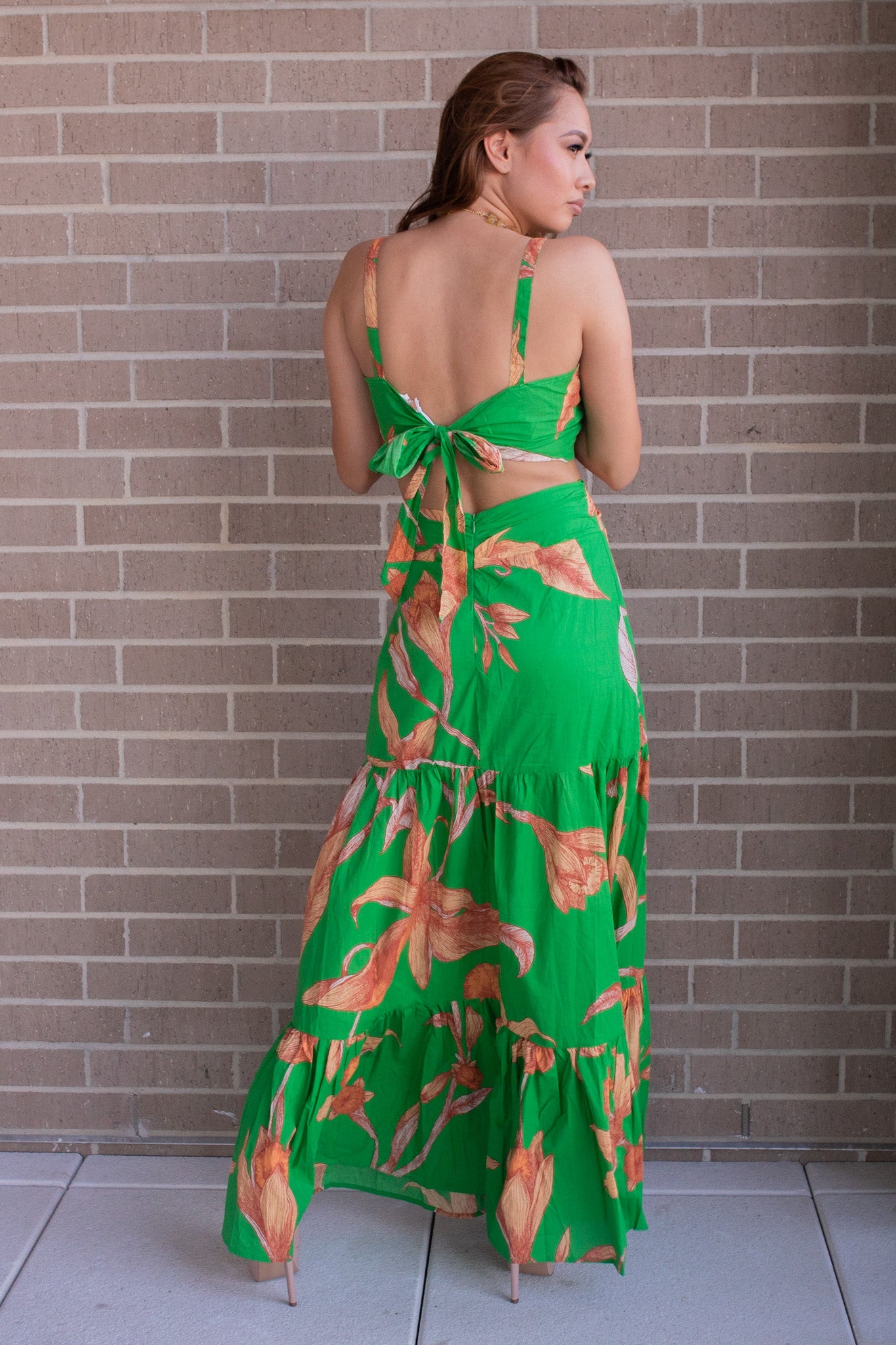 Floral Matching Set Top and Skirt