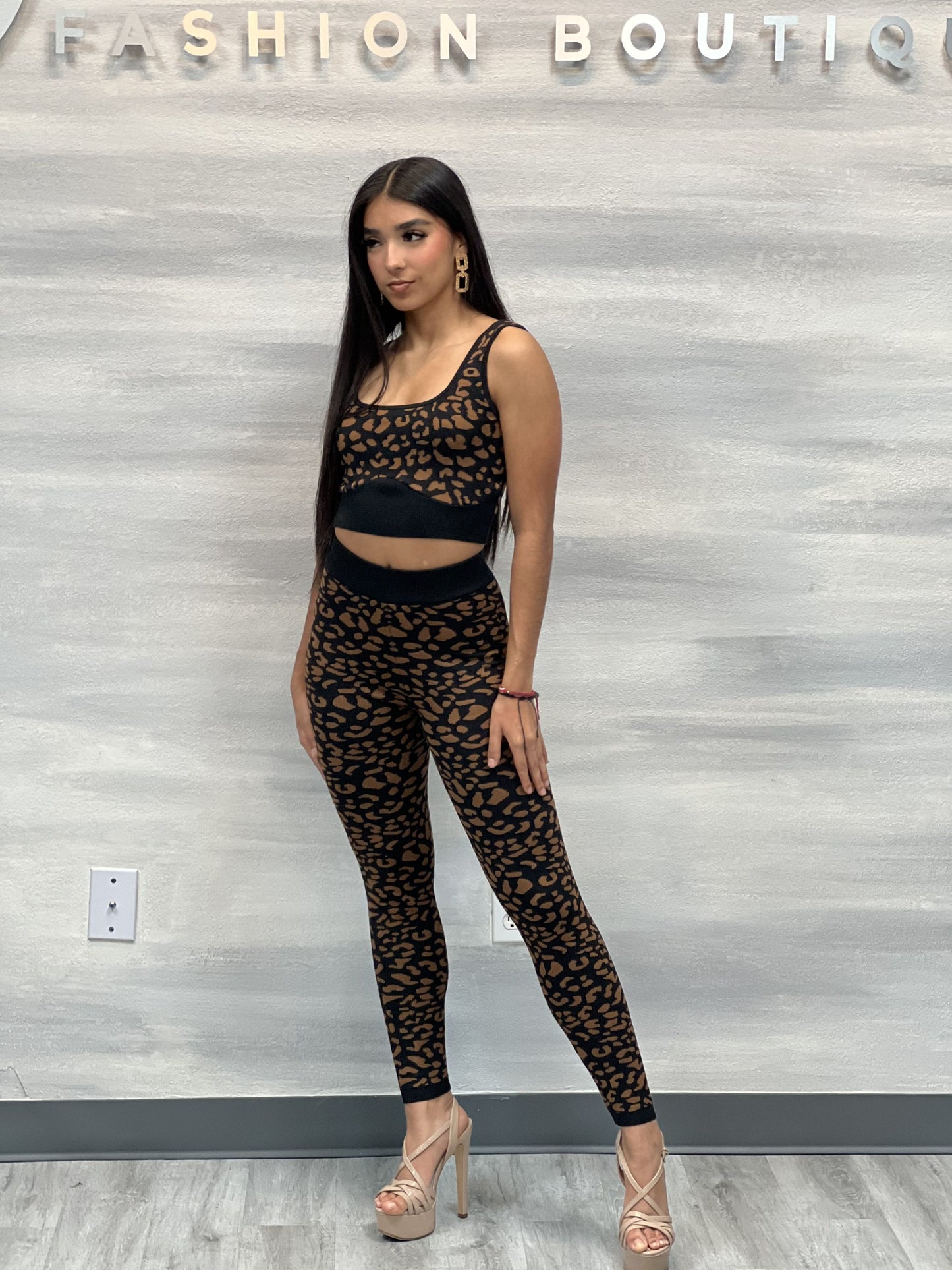 Elastic Long Pants Printed Set