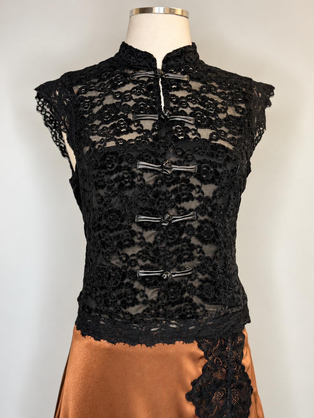 Elegant Black Floral Lace Blouse