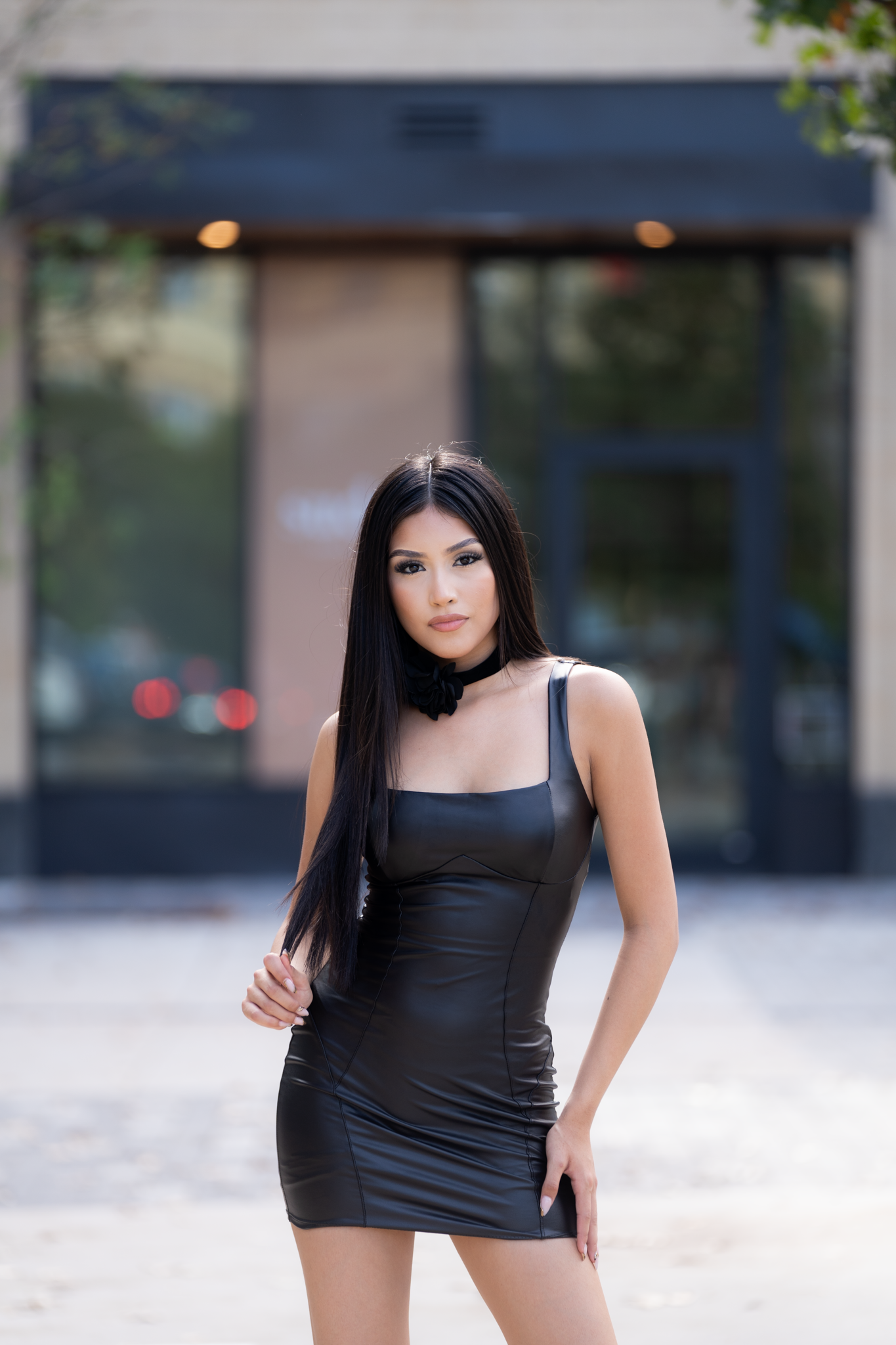 Faux Leather Bodycon Mini Dress Faux Leather Bodycon Mini Dress