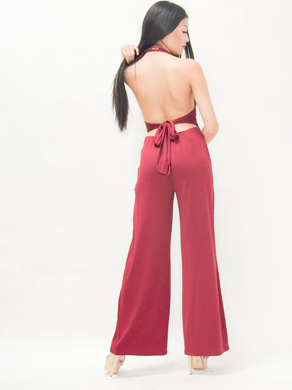 Sequin Halter Jumpsuit