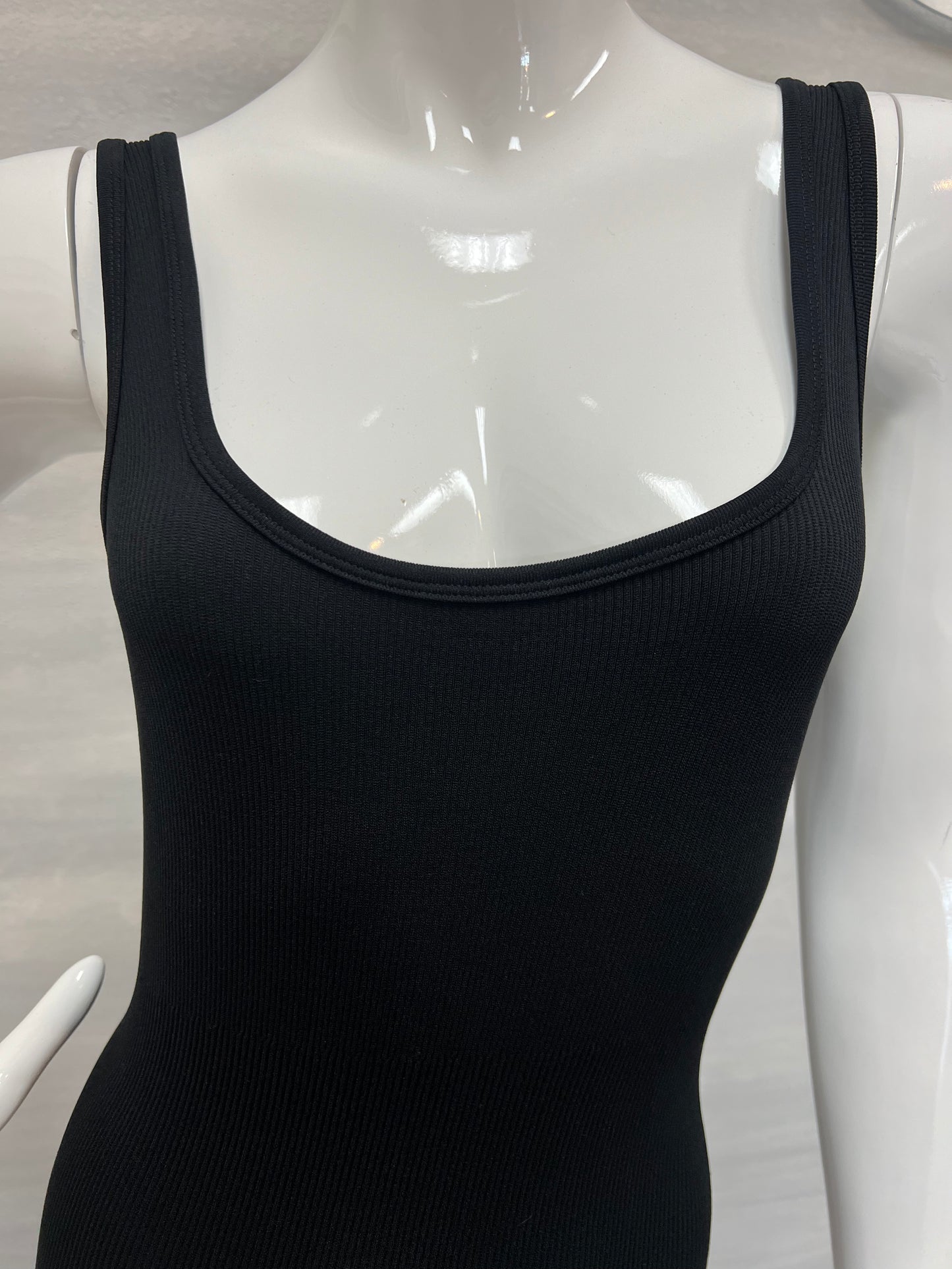 Seamless Ribbed square Tank Jumpsuit