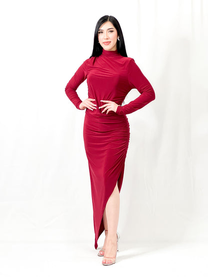 Red Turtleneck Dress