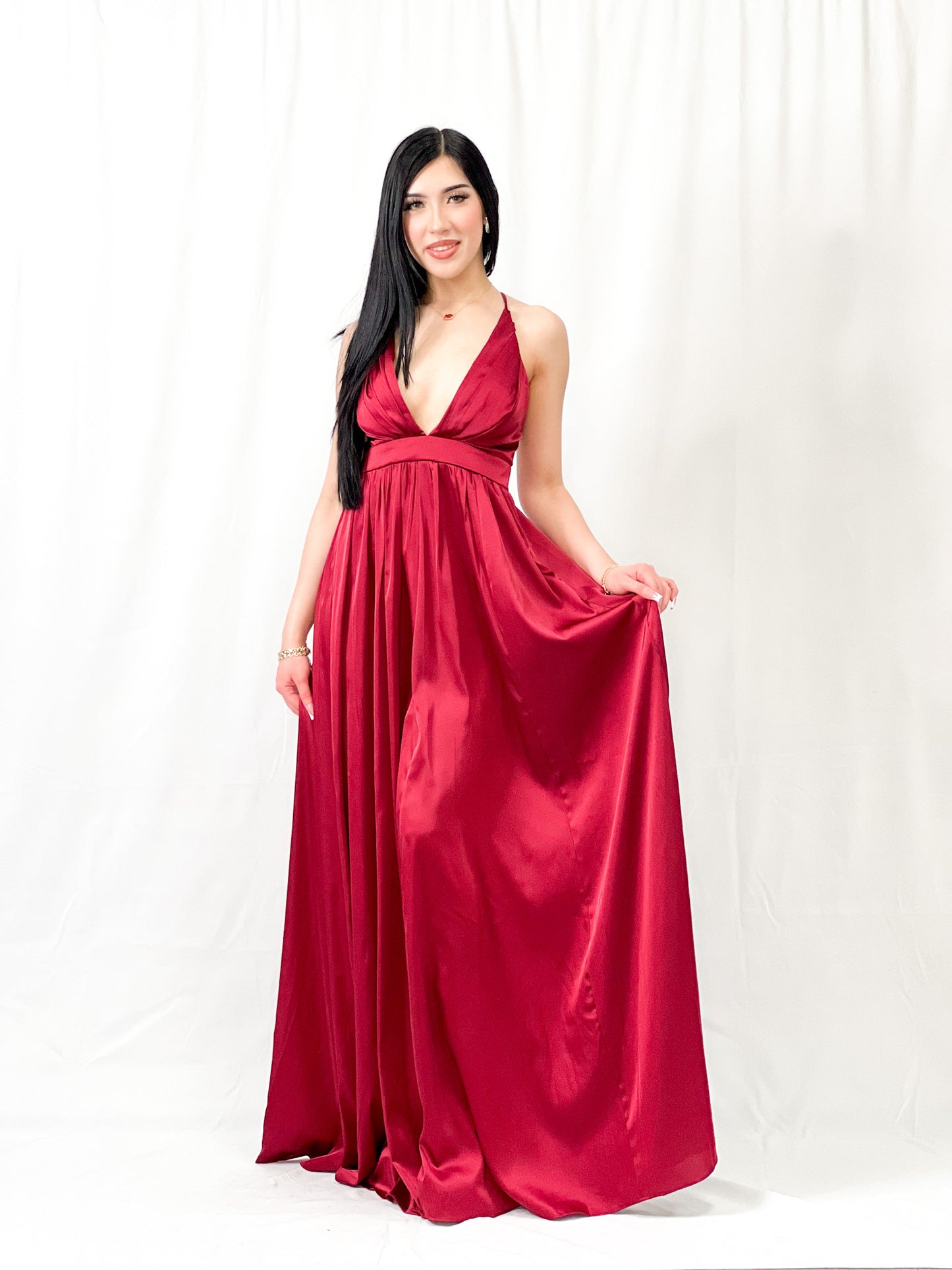 Satin Maxi Dress