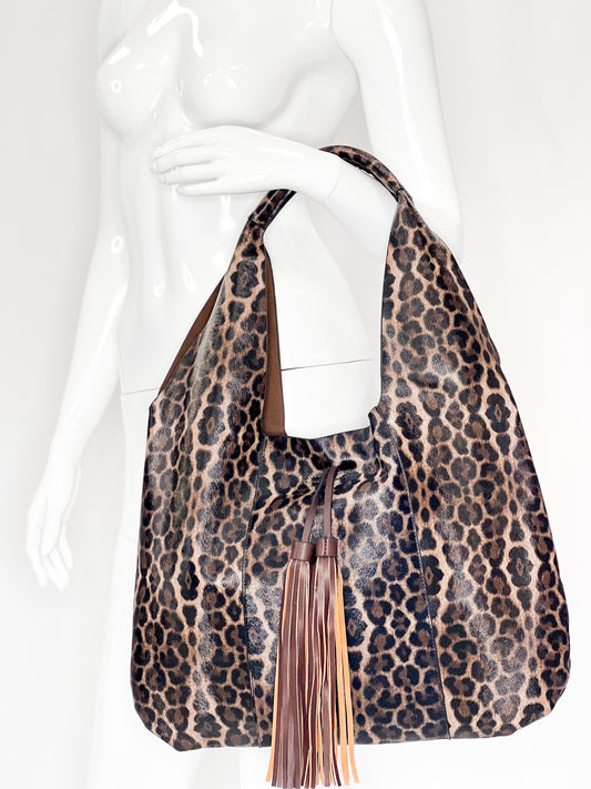 Oversized Leopard Tote