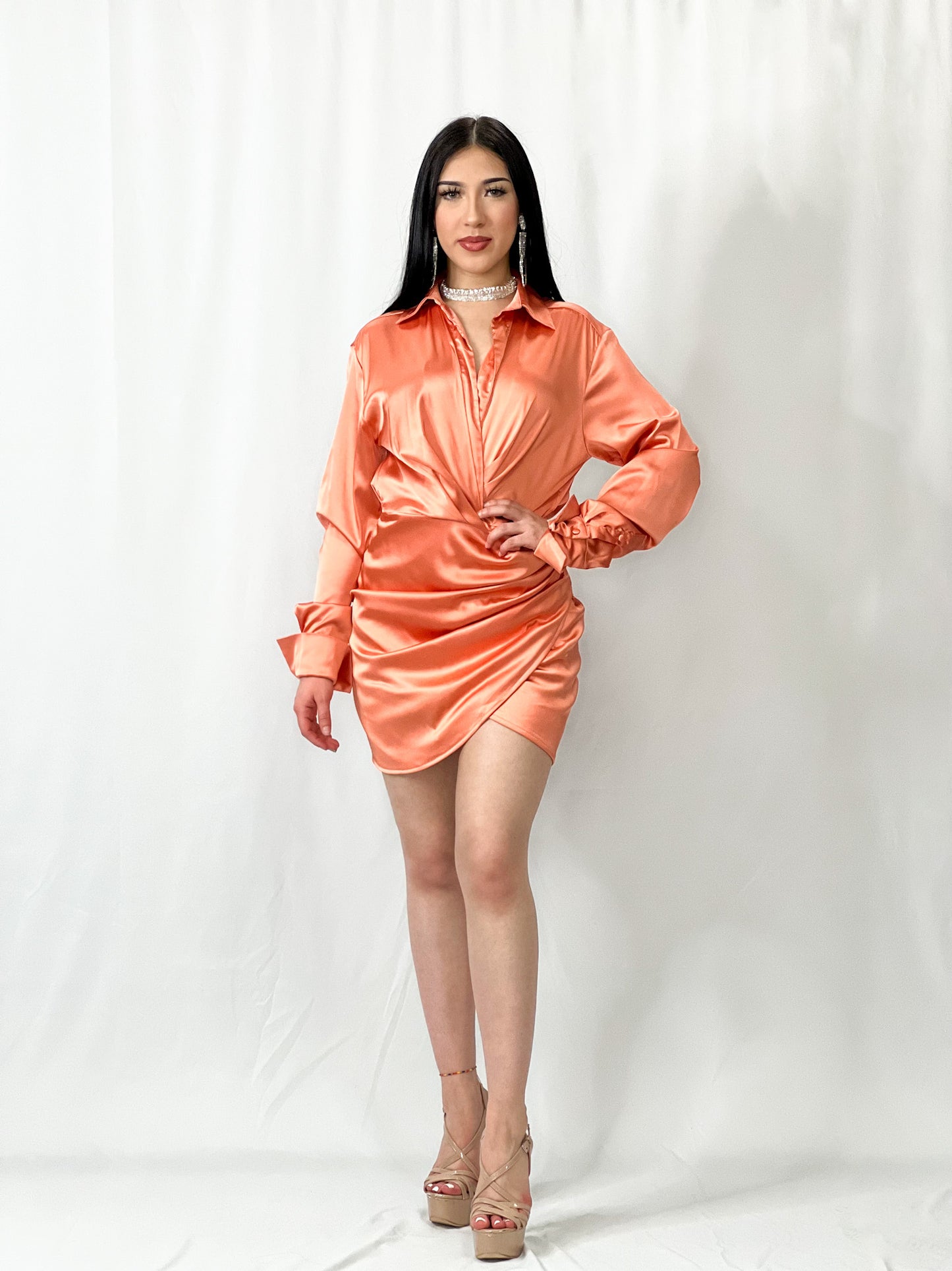 Satin Mini Dress