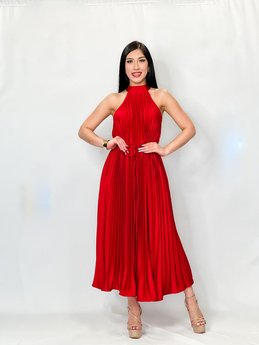 Pleated Long Dress