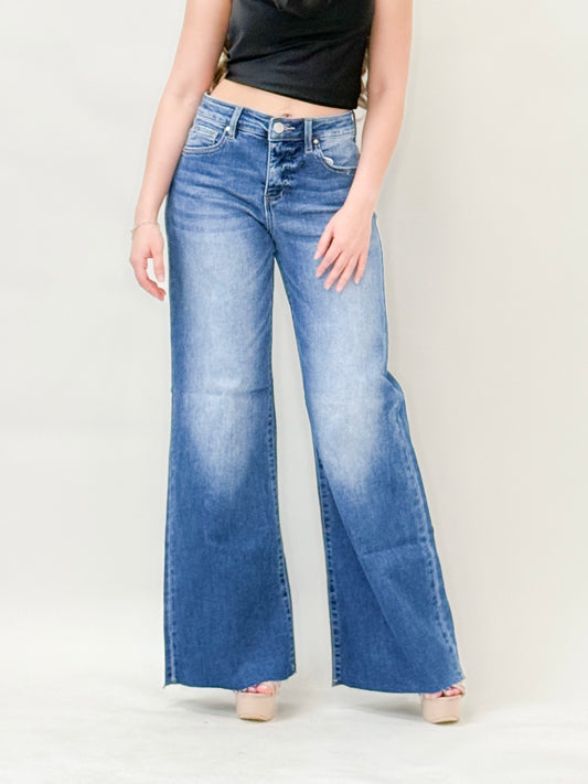 High-Waisted Wide-Leg Jeans