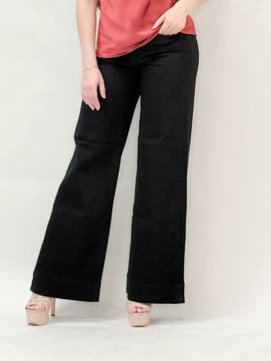 Black Wide-Leg Trousers