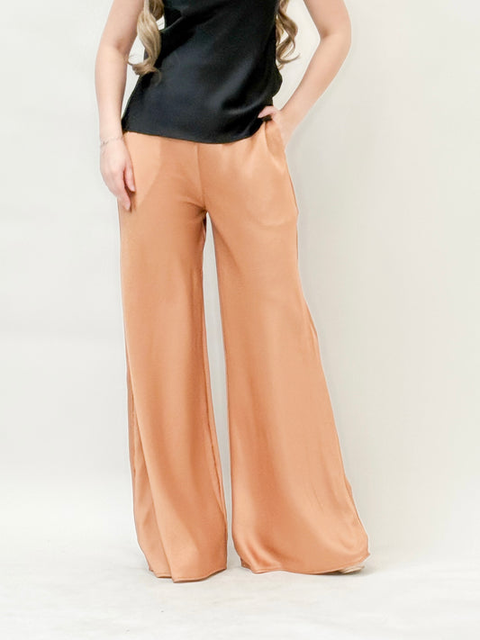 Silk Wide Leg Pants