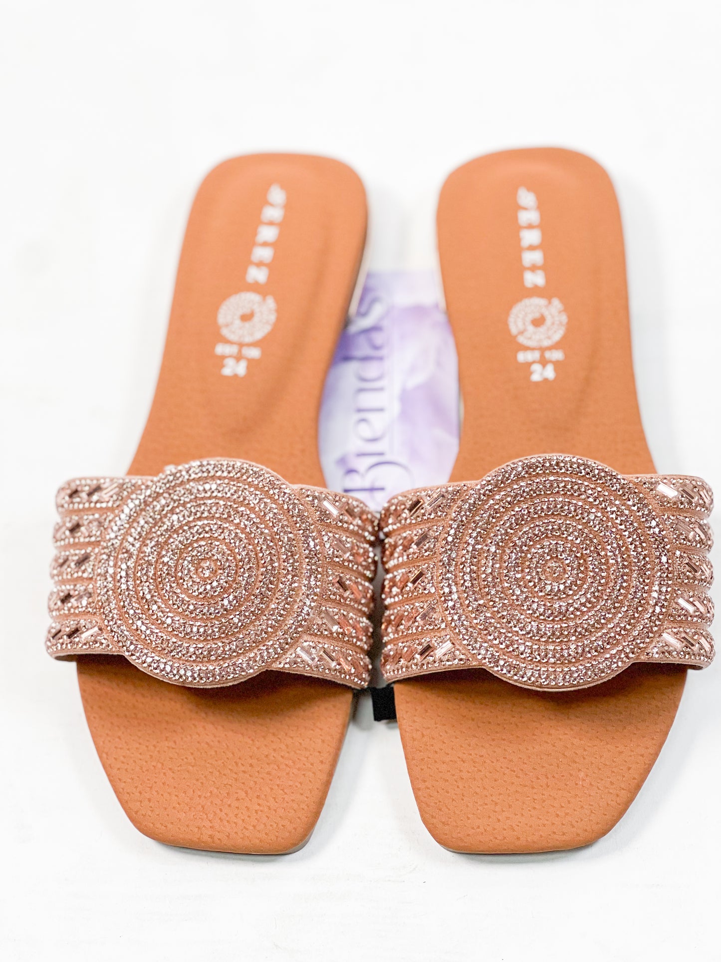 Embellished Open Toe Flat Sandals