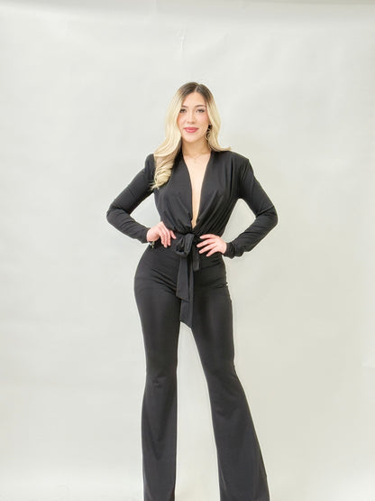 Black Luxe Stretch Jumpsuit