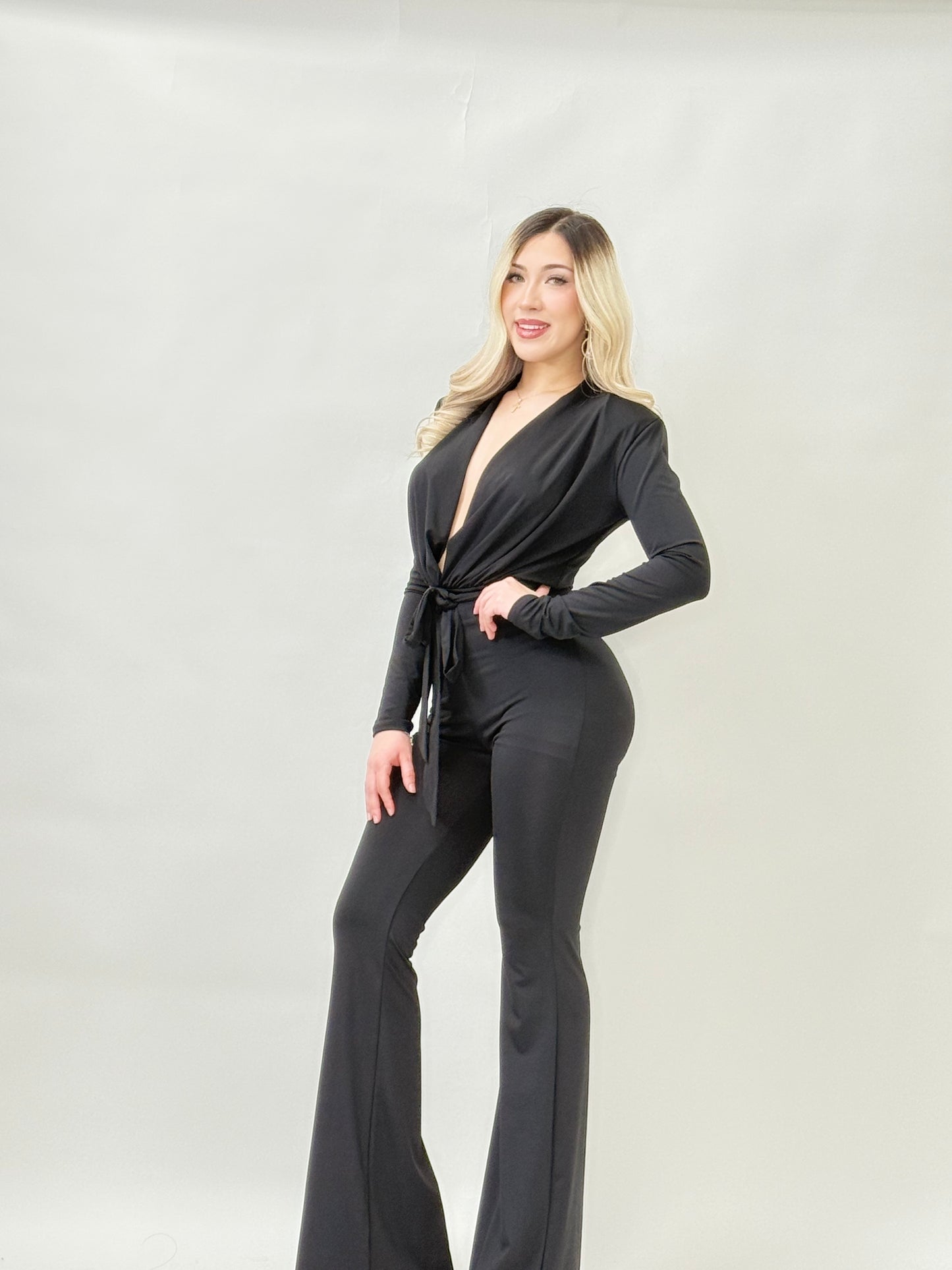 Black Luxe Stretch Jumpsuit