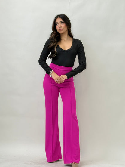 Wide Leg Pants With Belt