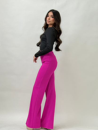 Wide Leg Pants With Belt