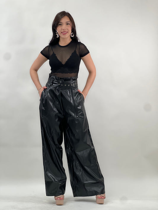 High Waist Leather Pants