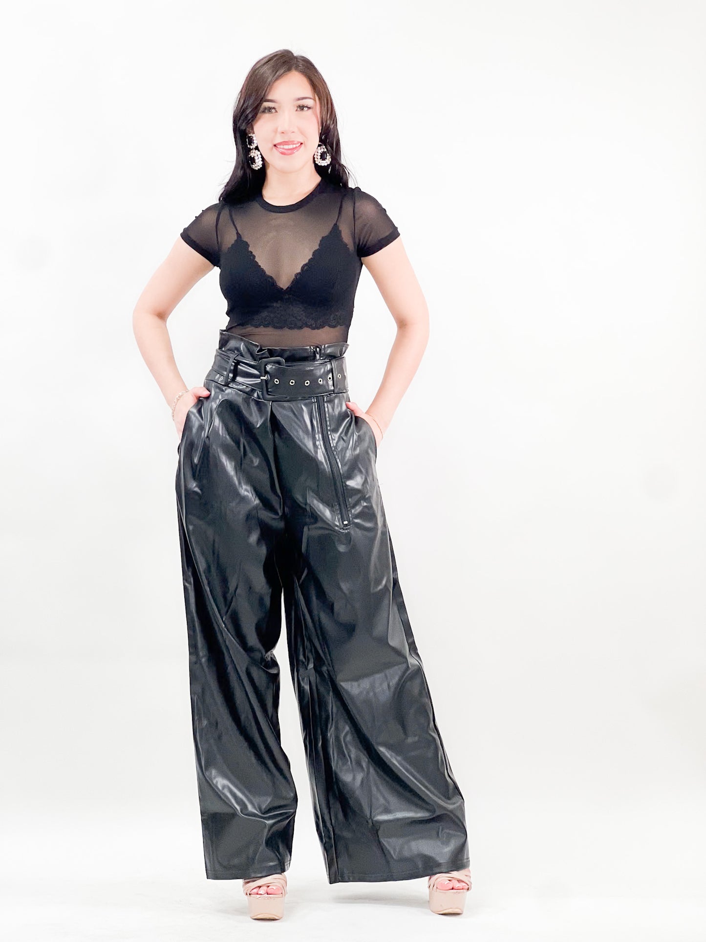 High Waist Leather Pants