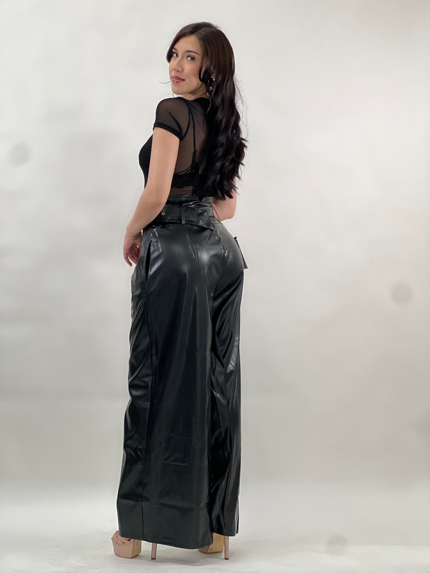 High Waist Leather Pants