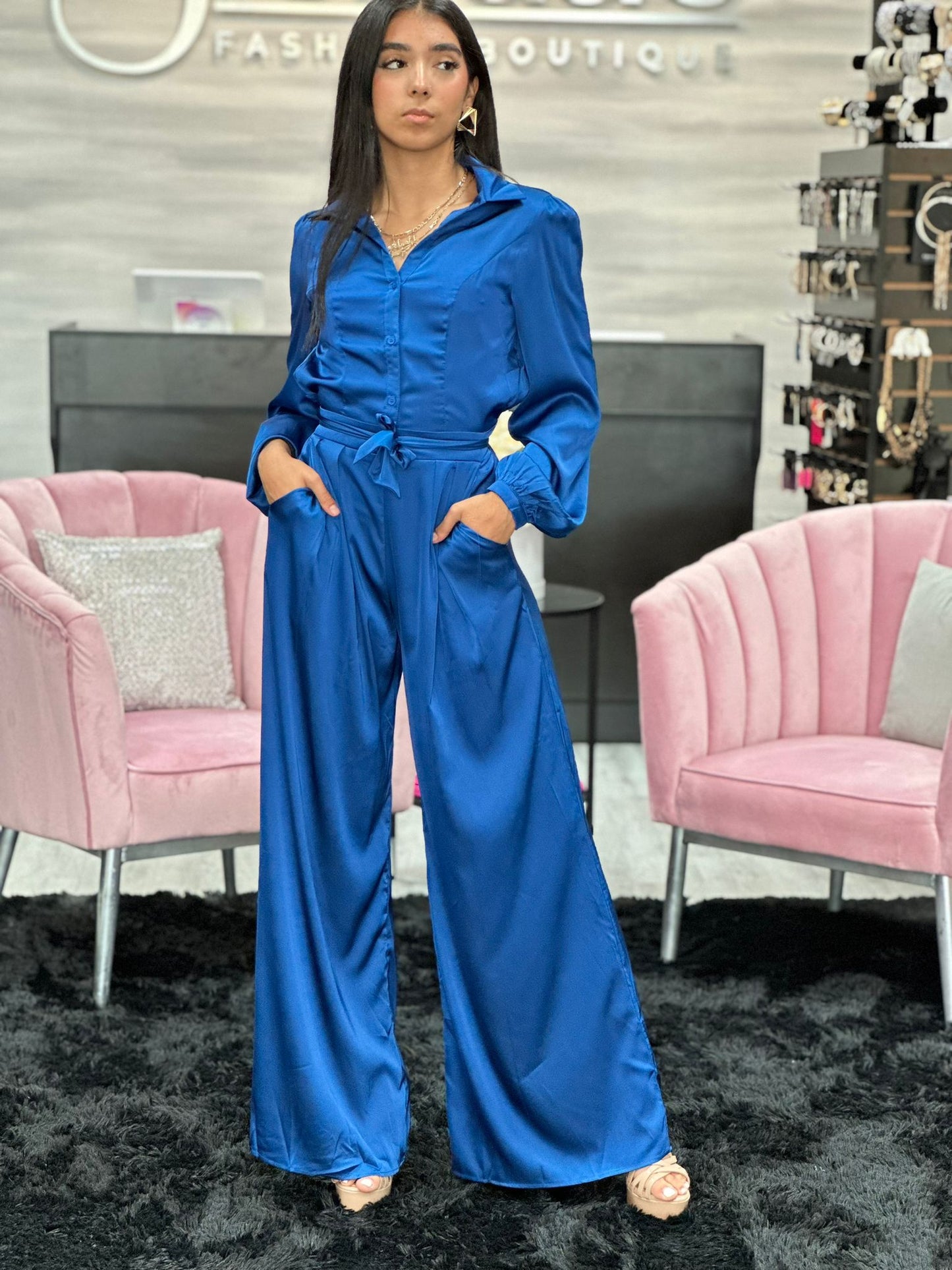 Street Jams Satin Jumpsuit