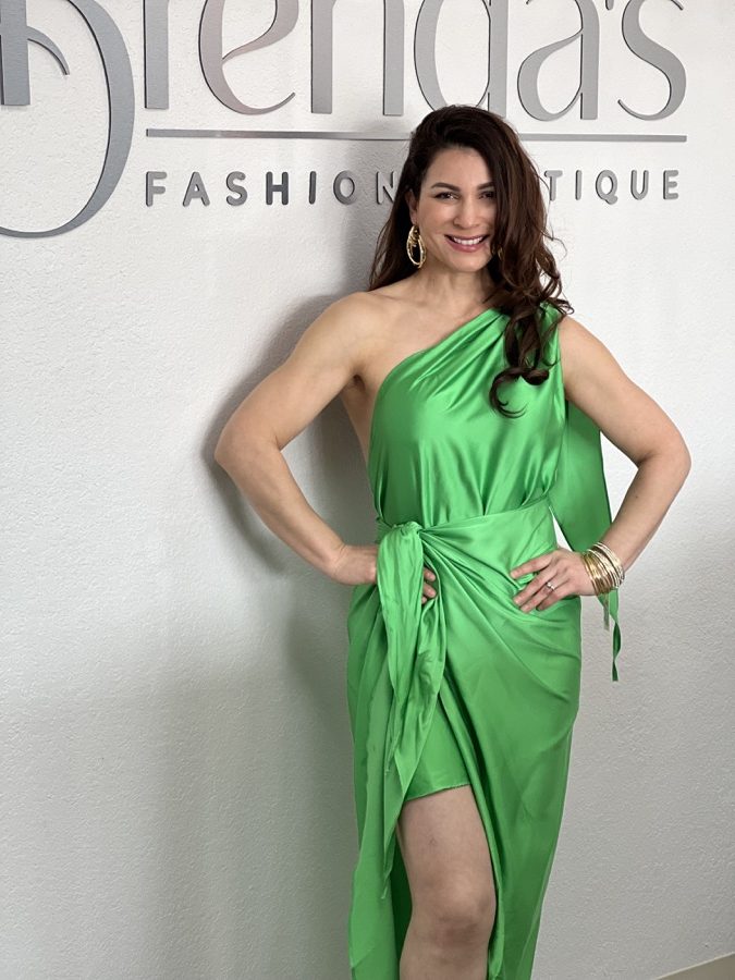 Green Satin Dress