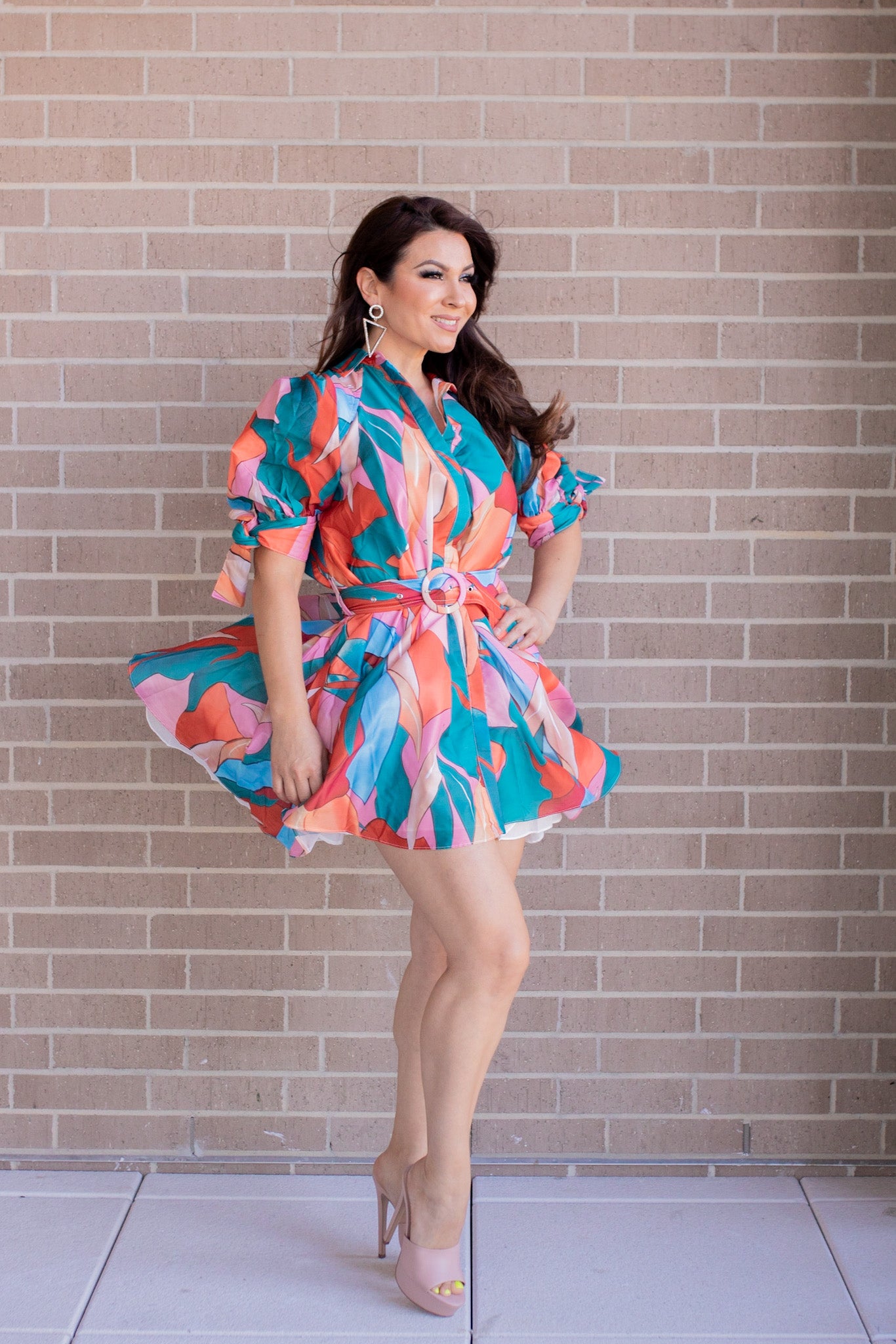 Multicolored Mini Dress